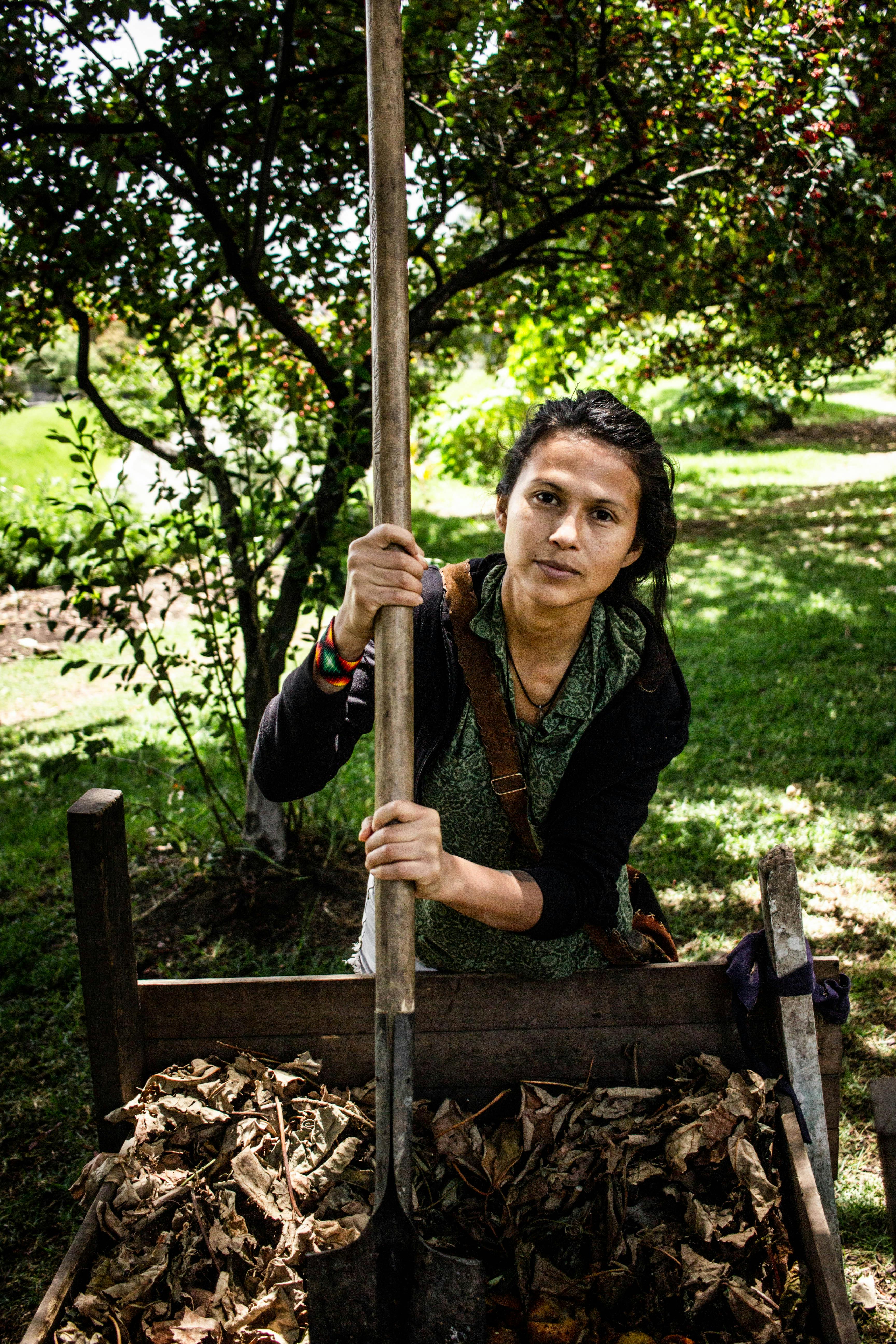 Neighbour dropping off food scraps